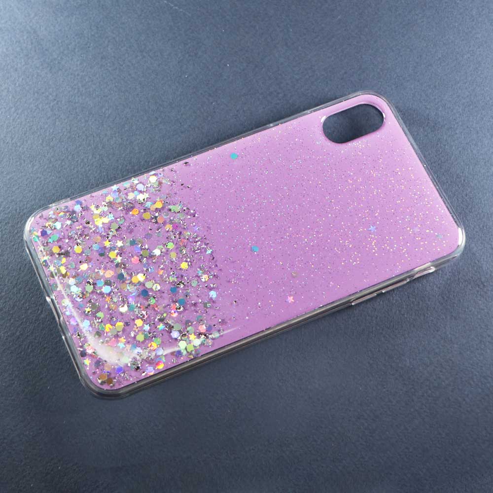 قاب اکلیلی طرح آکواریومی iPhone XS Max بنفش