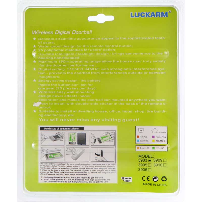 زنگ بی سیم Luckarm 3903