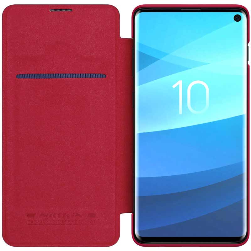 کیف چرمی اورجینال QIN نیلکین Samsung Galaxy S10