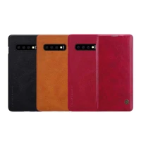 کیف چرمی اورجینال QIN نیلکین Samsung Galaxy S10