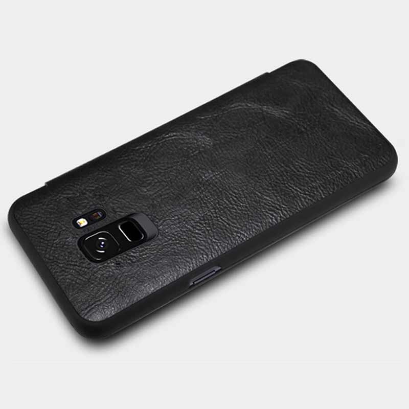 کیف چرمی اورجینال QIN نیلکین Samsung Galaxy S9