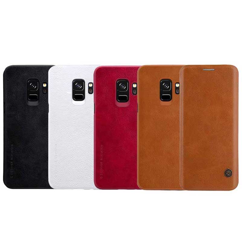 کیف چرمی اورجینال QIN نیلکین Samsung Galaxy S9