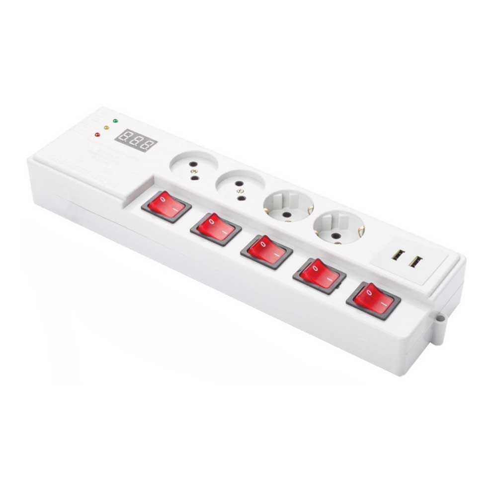 محافظ دیجیتال USB دار پارت الکتریک با کابل 1٫8متری مدل PE5203