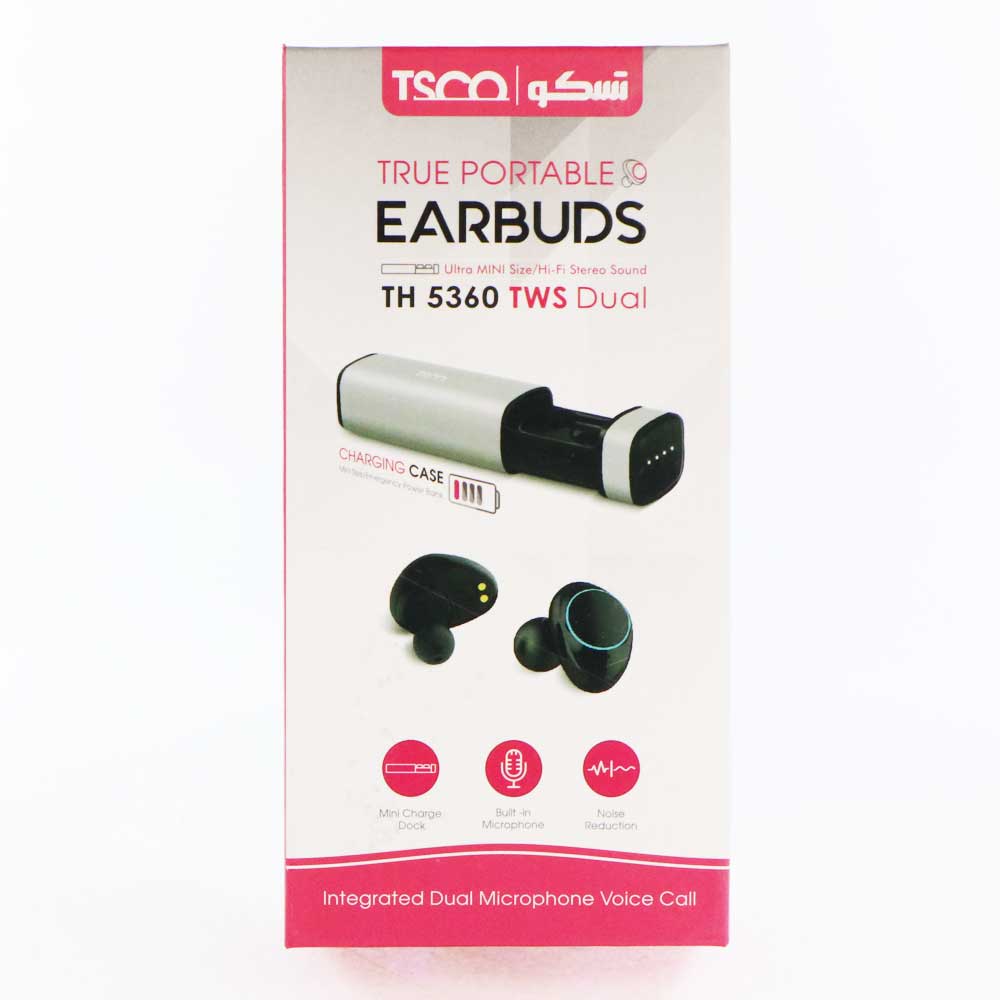 هندزفری بلوتوث دوتایی TSCO TH 5360 TWS Dual مشکی