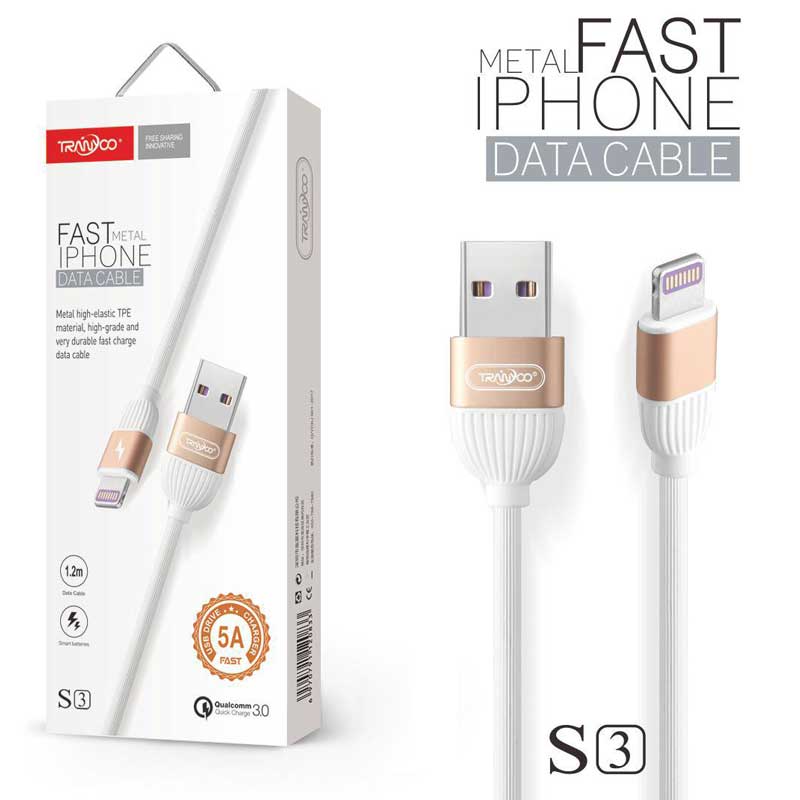 کابل آیفونی Tranyoo S3 5A 1.2m
