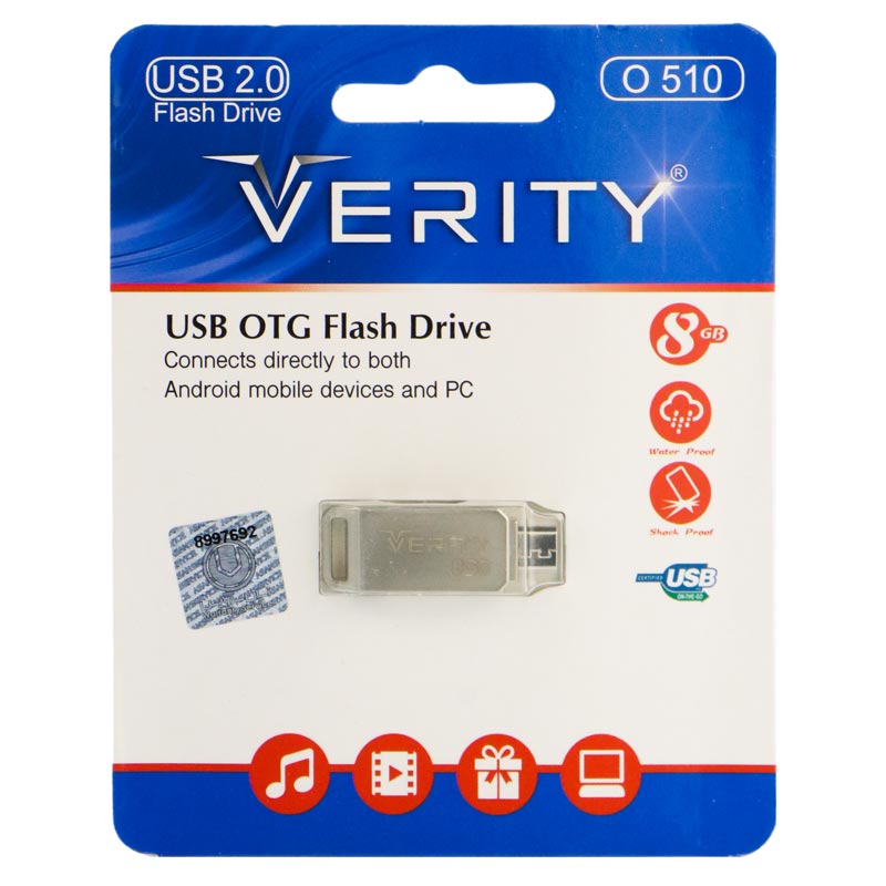 فلش 8 گیگ وریتی Verity O510 OTG