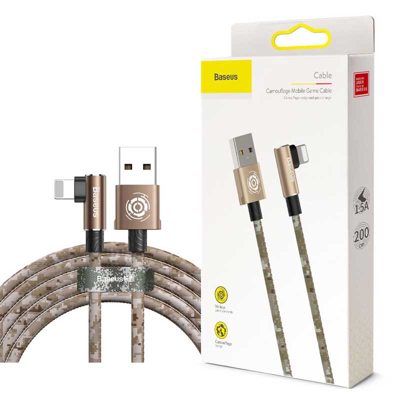 کابل آیفونی Baseus Camouflage CALMC-B12 2m روکش دار
