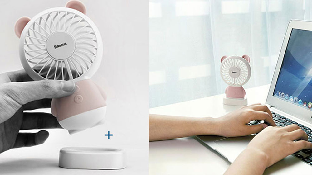 پنکه شارژی باسئوس Dharma bear fan CXBER-04