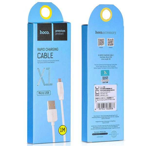 کابل میکرو یو اس بی Hoco X1 Rapid 1m (گارانتی 6 ماهه)