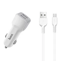 شارژر فندکی Hoco Z23 + کابل میکرو یو اس بی (گارانتی 6 ماهه)