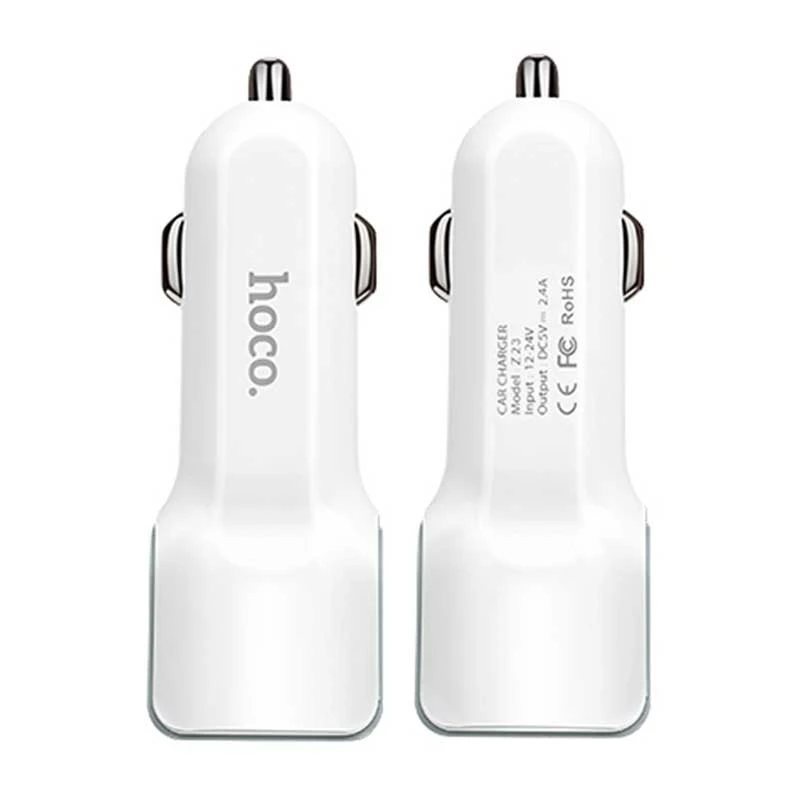 شارژر فندکی Hoco Z23 + کابل میکرو یو اس بی (گارانتی 6 ماهه)