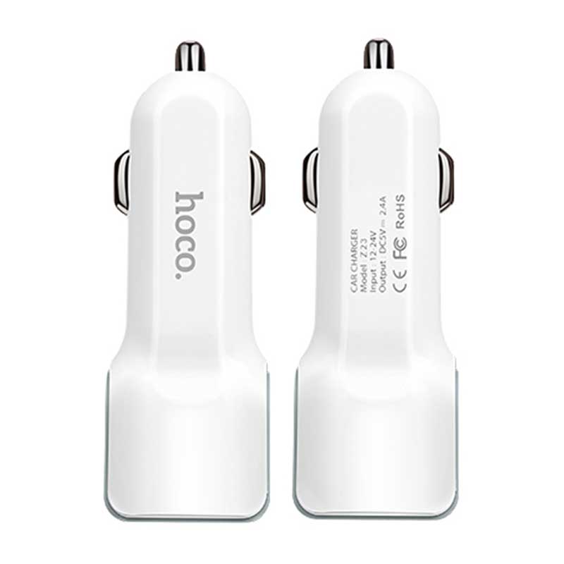 شارژر فندکی Hoco Z23 + کابل میکرو یو اس بی (گارانتی 6 ماهه)
