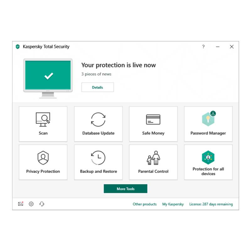 آنتی ویروس اورجینال Kaspersky Total Security 2020 4 User
