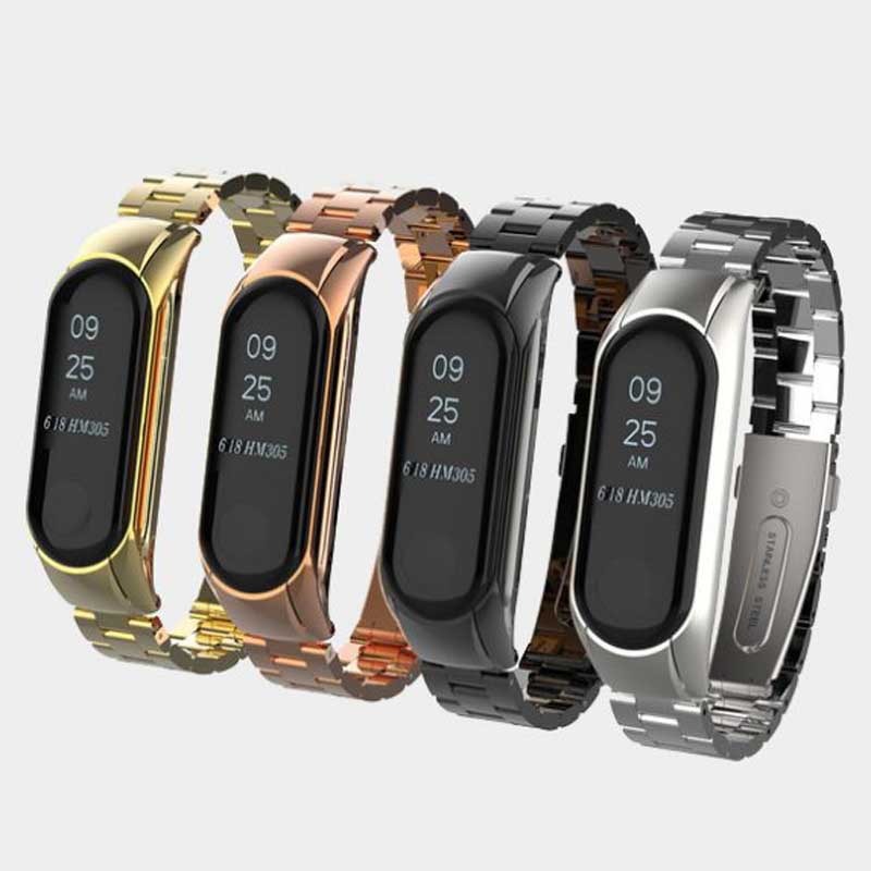 بند فلزی دستبند سلامتی Mi Band 3 / 4 3Bead