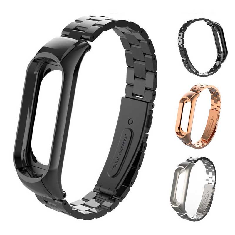 بند فلزی دستبند سلامتی Mi Band 3 / 4 3Bead