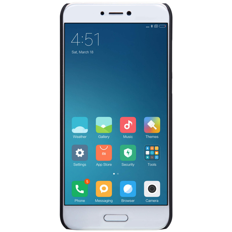 قاب اورجینال ضدضربه Super Frosted نیلکین Xiaomi Mi 5c مشکی + محافظ صفحه نمایش TPU