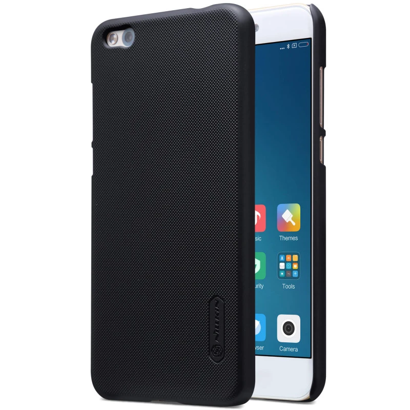 قاب اورجینال ضدضربه Super Frosted نیلکین Xiaomi Mi 5c مشکی + محافظ صفحه نمایش TPU
