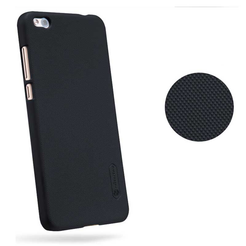 قاب اورجینال ضدضربه Super Frosted نیلکین Xiaomi Mi 5c مشکی + محافظ صفحه نمایش TPU