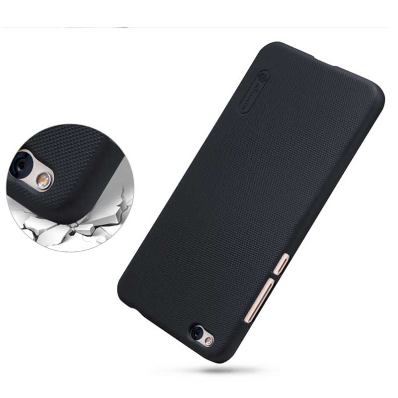 قاب اورجینال ضدضربه Super Frosted نیلکین Xiaomi Mi 5c مشکی + محافظ صفحه نمایش TPU
