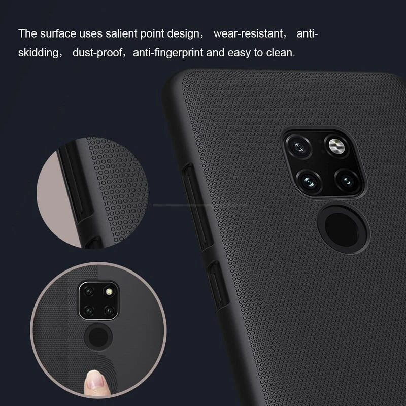 قاب اورجینال ضدضربه Super Frosted نیلکین Huawei Mate 20 مشکی + استند