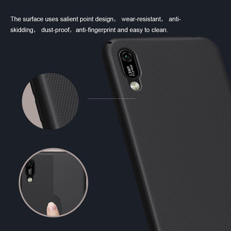 قاب اورجینال ضدضربه Super Frosted نیلکین Huawei Y6 Pro مشکی + استند