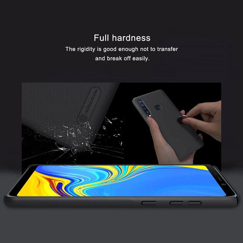 قاب اورجینال ضدضربه Super Frosted نیلکین Samsung A9 2018 + استند