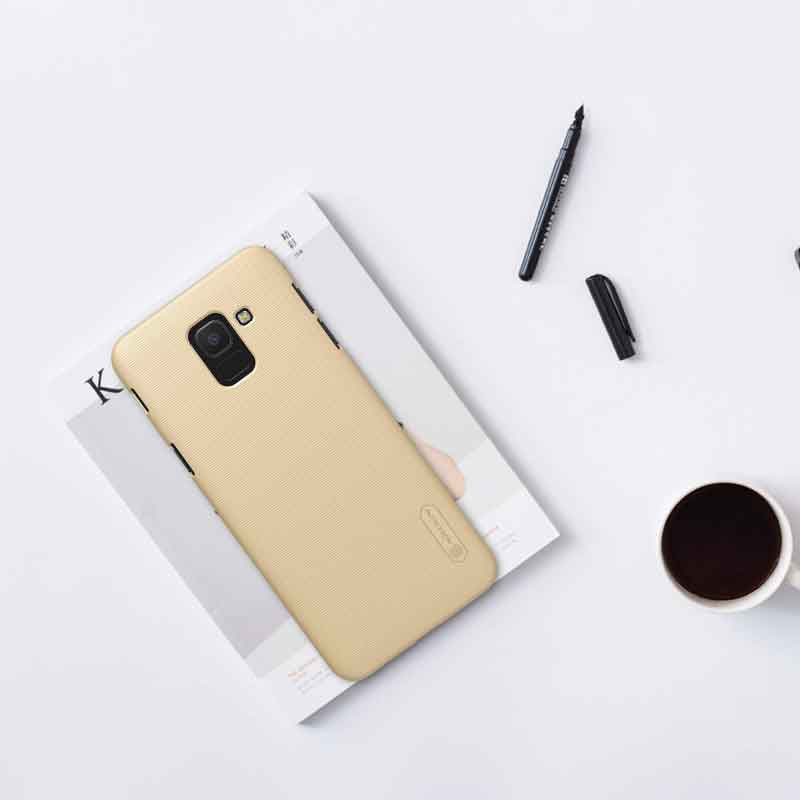 قاب اورجینال ضدضربه Super Frosted نیلکین Samsung J6 + استند