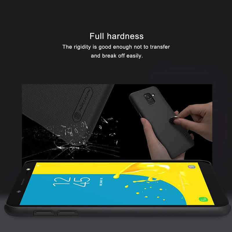 قاب اورجینال ضدضربه Super Frosted نیلکین Samsung J6 + استند