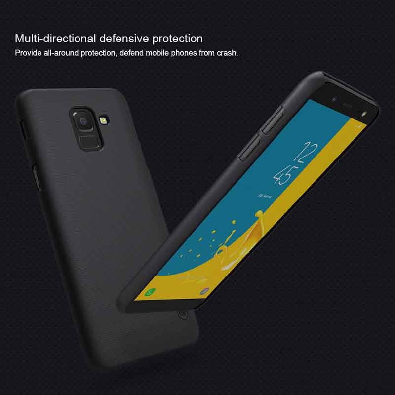 قاب اورجینال ضدضربه Super Frosted نیلکین Samsung J6 + استند