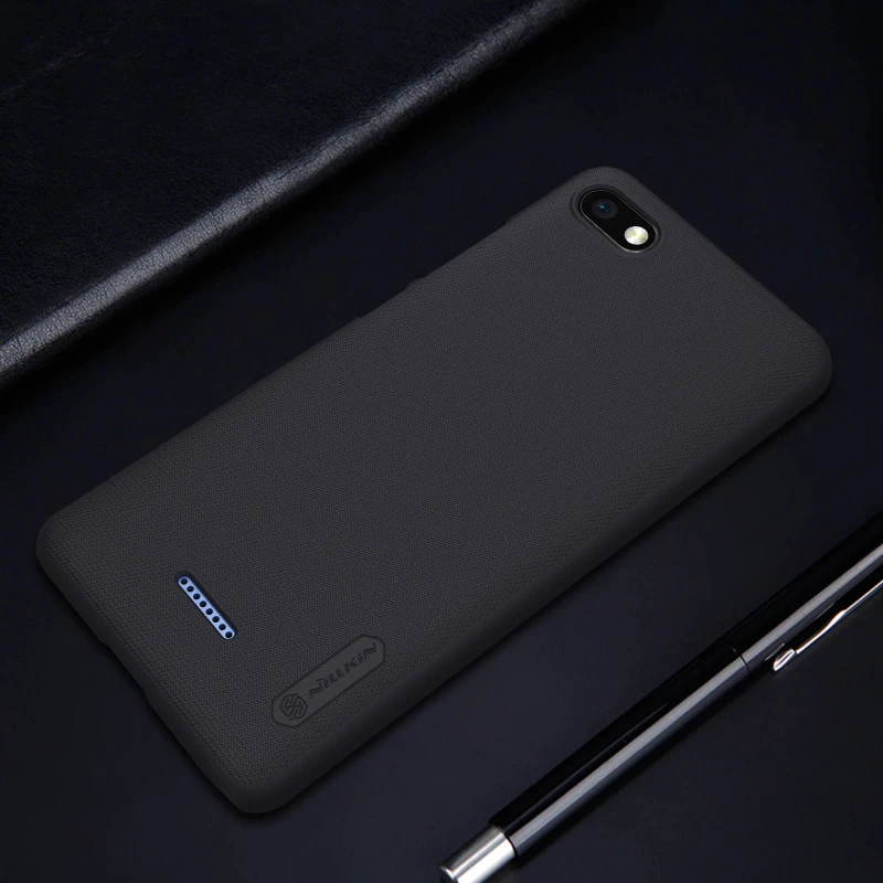 قاب اورجینال ضدضربه Super Frosted نیلکین Xiaomi Redmi 6A مشکی + استند