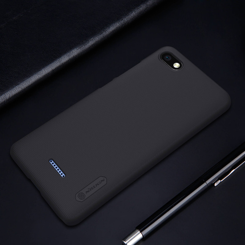 قاب اورجینال ضدضربه Super Frosted نیلکین Xiaomi Redmi 6A مشکی + استند
