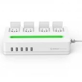 چند راهی 4 خانه اوریکو DST-4A5U با کابل 1.5 متری + شارژر USB