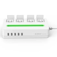 چند راهی 4 خانه برق اوریکو Orico DST-4A5U 1.5m + شارژر USB