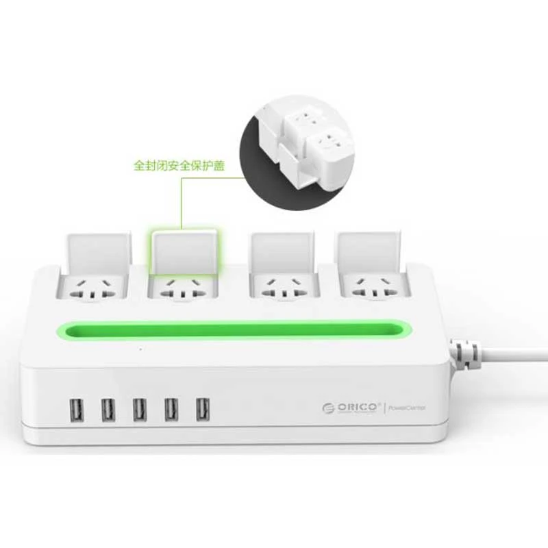 چند راهی 4 خانه اوریکو DST-4A5U با کابل 1.5 متری + شارژر USB