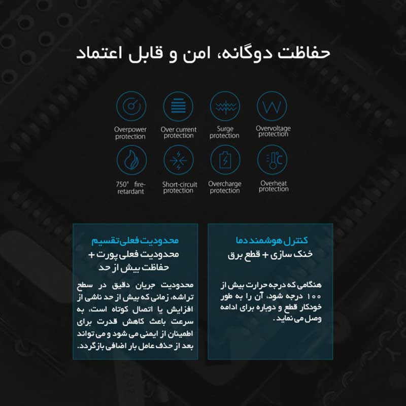 شارژر رومیزی 5 پورت Orico DUK-5P سفید