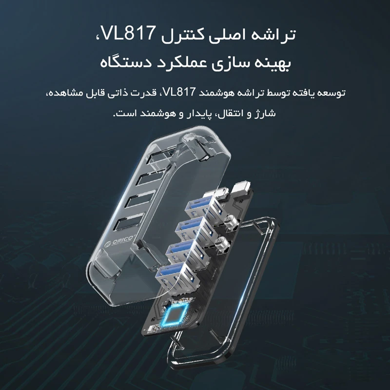 هاب 4 پورت USB3.0 اوریکو F4U-U3