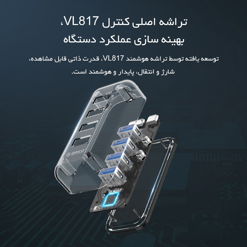 هاب 4 پورت USB3.0 اوریکو F4U-U3