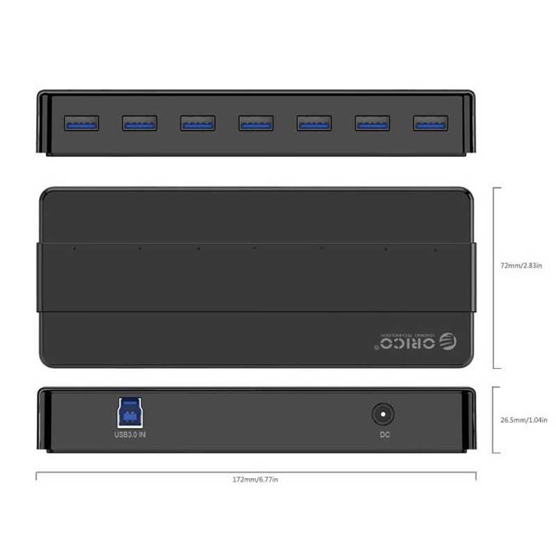 هاب 7 پورت USB3.0 اوریکو H7928-U3-V1