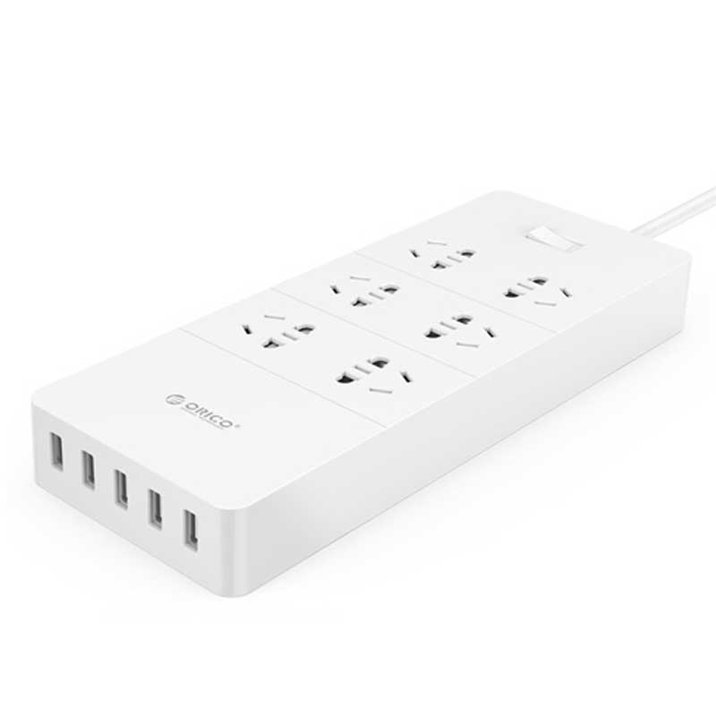 چند راهی 6 خانه برق اوریکو Orico HPC-6A5U-V1 1.5m + شارژر USB
