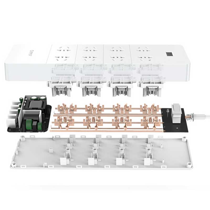 چند راهی 8 خانه برق اوریکو Orico HPC-8A5U-V1 1.5m + شارژر USB