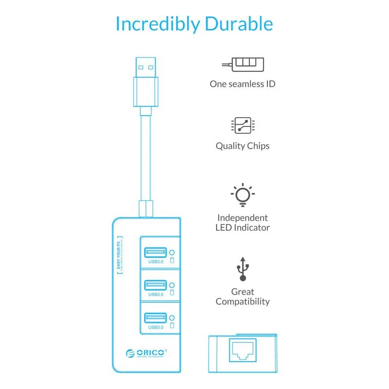هاب 3 پورت USB3.0 اوریکو HR01-U3