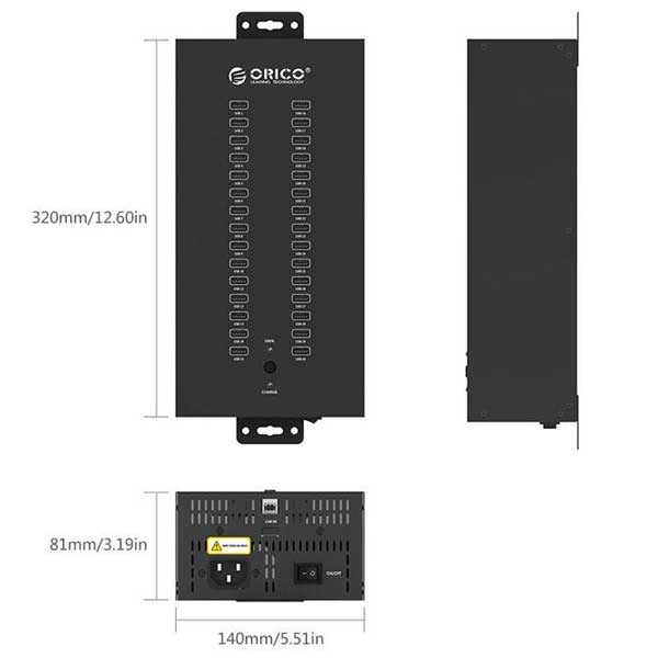 هاب 30 پورت USB2.0 اوریکو IH30P