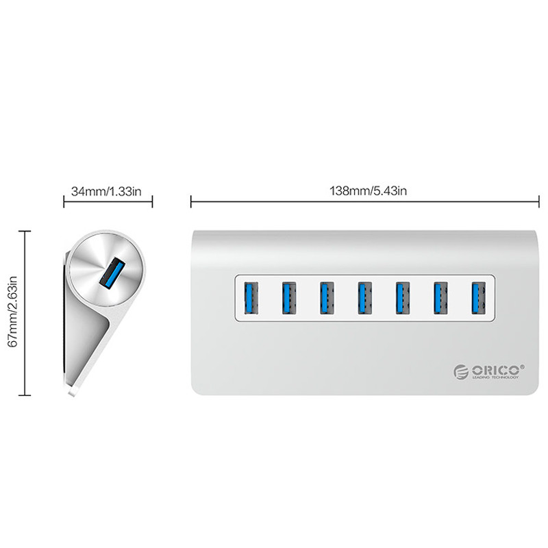 هاب 7 پورت USB3.0 اوریکو M3H7