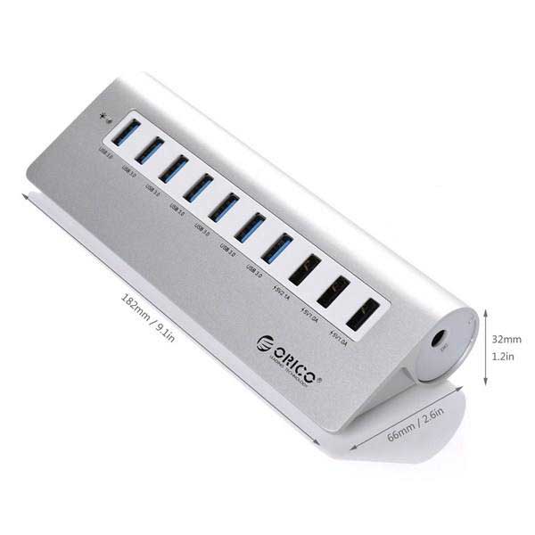 هاب اوریکو Orico M3H73P USB3.0 10Port + شارژر