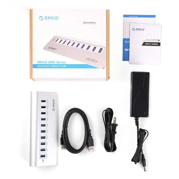 هاب اوریکو Orico M3H73P USB3.0 10Port + شارژر