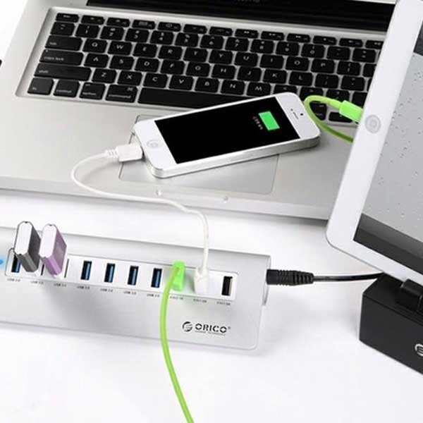 هاب اوریکو Orico M3H73P USB3.0 10Port + شارژر