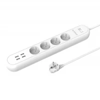 چند راهی 4 خانه برق اوریکو Orico ODE-4A4U 1.5m + شارژر USB
