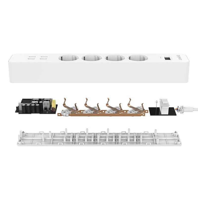 چند راهی 4 خانه اوریکو OSC-4A4U-EU با کابل 1.5 متری + شارژر USB