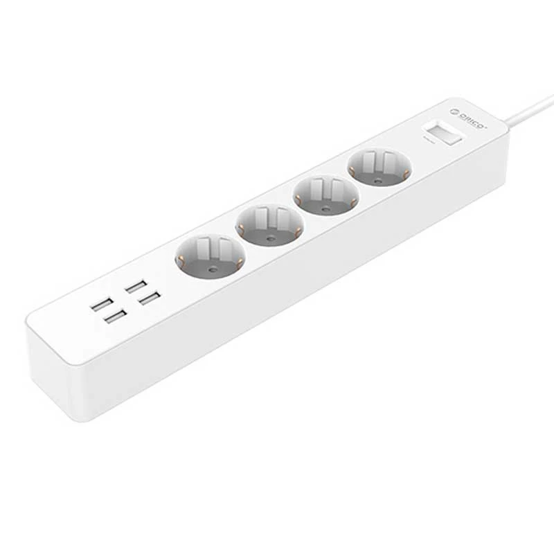چند راهی 4 خانه اوریکو OSC-4A4U-EU با کابل 1.5 متری + شارژر USB