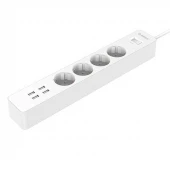 چند راهی 4 خانه اوریکو OSC-4A4U-EU با کابل 1.5 متری + شارژر USB